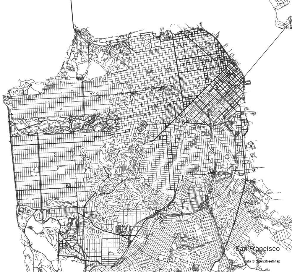 San Francisco - street map